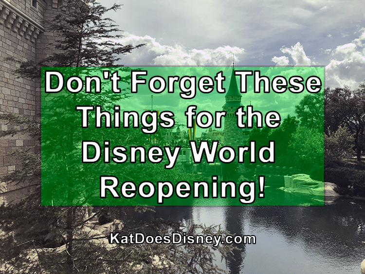 Don't Forget Disney World Reopening